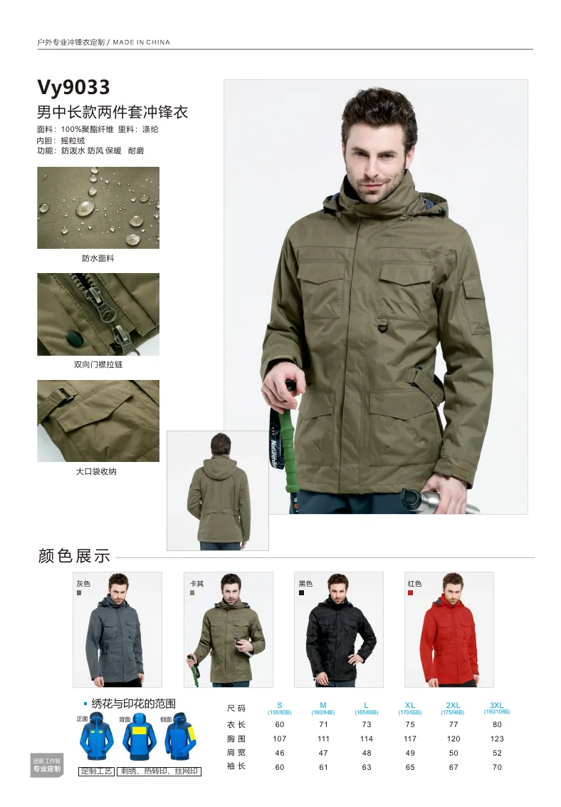 RASKOR VY9033 long insulated 3-in-1 jacket catalog presentation