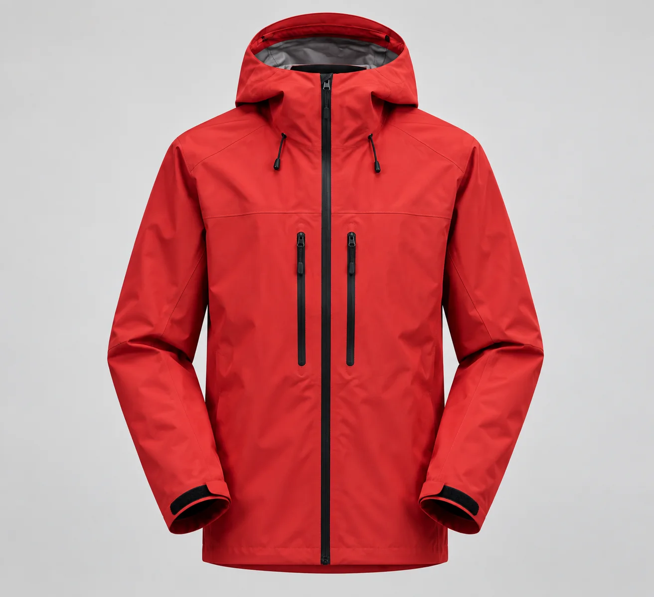 RASKOR VY9137 red technical shell jacket with twin vertical chest pockets