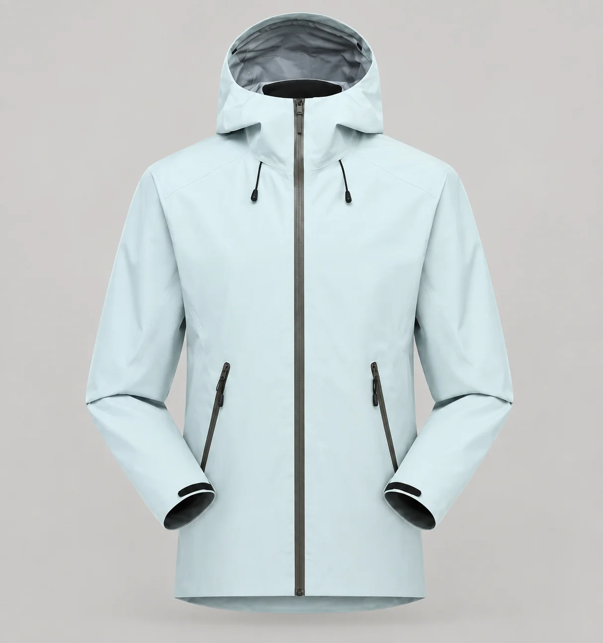 RASKOR VY9138 ice-blue water-repellent shell jacket with angled hand pockets